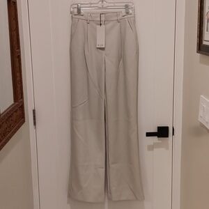 NWT, RECC Paris Vicky Ecru Faux Leather Pants